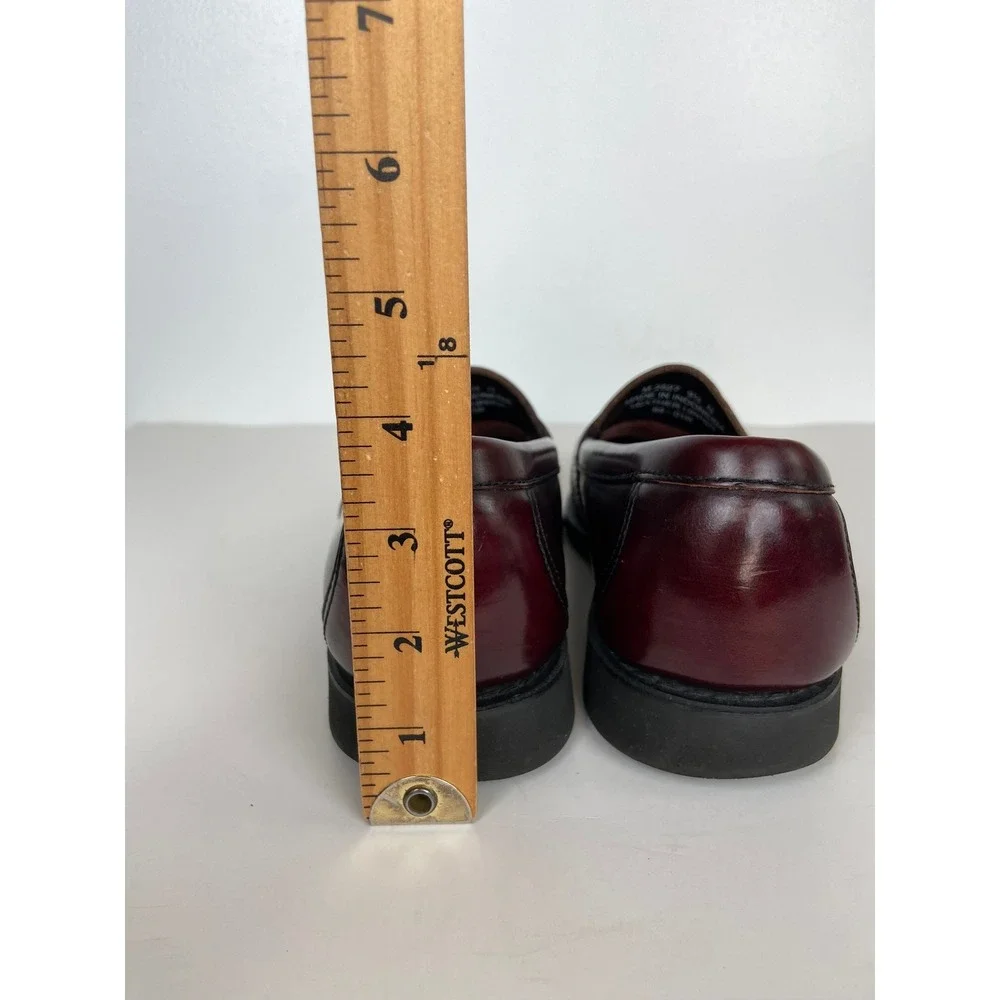 Rockport Men's Burgundy Leather Penny Loafers Size 9.5 N Peppy Classic Old Money